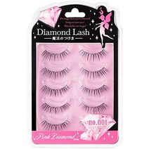일본직발송 6. 다이아몬드 러쉬 DIAMOND LASH 【NO.001】5 페어(상속눈썹용) 속눈썹 연장을 더한 것 같은, One Size, One Color