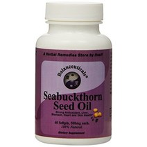 balanceuticals seabuckthorn 씨 오일 500mg 식이 보조제 소프트젤 60카운트 병