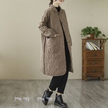 신이SH 더블샵 큰언니 빅사이즈 겨울 경량 퀼팅패딩 칼라넥 미디코트