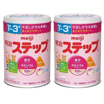 Meiji Step Baby Powdered Milk 메이지 스텝 철분 칼슘 함유 분유 (1-3세) 800g 2개