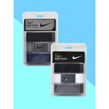 나이키골프 3팩 남녀공용 골프 벨트 세트 DS5006NIKE 3PACK GOLF BELT, 01. 블랙 화이트 그레이 (버클