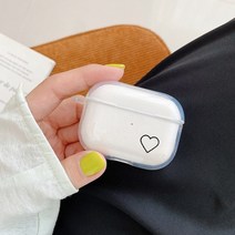 감각적인 에어팟케이스 실리콘 가죽 빈티지 명품 wholesale 애플 에어팟 12 케이스 에어팟 3 프로 카파 펀다용 라운드 하트 클리어 소프트 이어폰 케이스 헤드폰 쉘, 에어팟 프로용 06