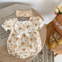 베스더스 아기 백일 돌 원피스 블루밍 여름 리본 프릴 반팔 슈트 촬영룩 결혼식 하객룩