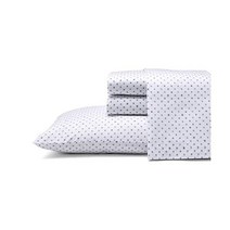 ED Ellen DeGeneres - Percale 컬렉션 - 침대 시트 세트 - 100% 면 Oeko-Tex 인증 산뜻하고 시원함 경량 및 수분 흡수 침구 퀸 수채화 도, 수채화 도트, 여왕