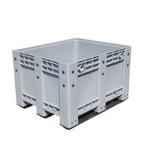 플라스틱 상자 박스 창고 지게차운반 화물 빠레트, 1210 개방형 그레이