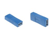USB 3.0 Type-A 암-암 F/F 커플러 젠더 케이블 연장 어댑터, 44x19x14mm, 플라스틱, 블루