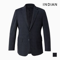 인디안 INDIAN 네이비 글렌체크 저지 셋업 자켓_MITFUVF8519