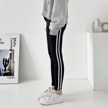 데일트 투라인 밴딩 기모 레깅스