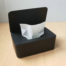 티슈커버 아크릴 튜명 화장지케이스 냅킨꽂이 가정 플라스틱 방진 커버 티슈 박스 1 개 데스크탑 인감 홈 오피스 장식 물티슈, [02] black