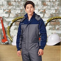 따뜻한 일체형 우주복 겨울 스즈끼 작업복 낚시복 배달복 정비복 TB-765, 100(XL)