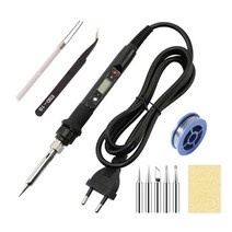 80W Electric Soldering Iron Kit Set Digital Temperature Adjustable Welding Tool Solder Tin With Ir, Set-3_220V EU Plug
