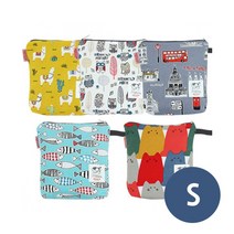 잔스클럽 지퍼 기저귀 파우치 S 1P 다용도 이너백 휴대용 가방 여해용 파우치 다용도 주머니 소품, 라마