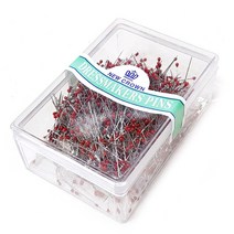 쏘잉스타 NEW CROWN 대용량 시침핀 실크핀 칼라핀 진주핀 진주시침핀 (large case), 볼홍핀, 1개