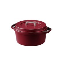 [생일 선물로] 아이리스 오야마 냄비 무가수 냄비 IH 가스 불 대응 24㎝ COTOCO 1대 6역·시 단조리 소재감도 맛도 놓치지 않는다 경량 양손 냄비 손질 간단 비트 레드 MKSN-S24