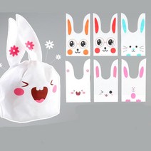 50p 스콘 휘낭시에 포장 귀여운 토끼봉투 모찌떡 수제쿠키 과자선물 유치원 복주머니 제과점, 1개, 대-오렌지안경