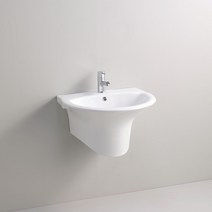 대림바스 CL-361 일체형 반다리 세면기 부속풀세트포함 CL361, 자동, P자트랩 (벽배수), 대림정품폽업/트랩, 1세트