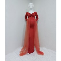 만삭사진원피스 셀프 만삭 촬영 드레스 부드러운 임산부 사진 스트레치 코튼 출산 사진 옷