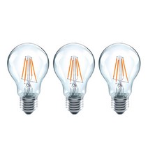 올빔 디밍 램프 필라멘트 LED 에디슨 전구 6W E26, 전구색 3P