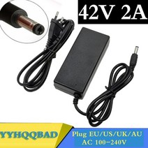 전동킥보드충전기 36v 2a 배터리 충전기 출력 42v 2a 충전기 입력 100-240 VAC 리튬 이온 리튬 폴리 충전기 10 시리즈 36v 전기 자전거 호환, 에게