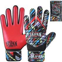 Taipan Sports 축구 골키퍼 장갑 어린이 청소년 및 성인용 4mm 라텍스 손가락 보호 강력한 그립 손바닥과, 03 레드_07 8