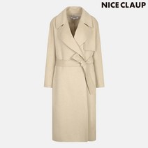 나이스클랍(ADD) 트렌치형 벨티드 핸드메이드 코트 A231MWCC59, Melange Beige_55