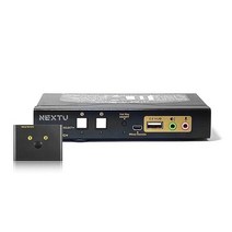 NEXT-8202KVM-KP/4K USB HDMI 2:1 KVM 스위치/UHD 4K 60Hz/오디오 마이크 지원/두대의 PC를 하나의 키보드/마우스로 모니터 공유/케이블 포함/PC