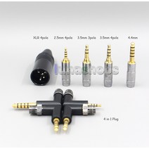 Focal Clear Elex Elegia Stellia용 혼합 편조 케이블 듀얼 3.5mm 헤드폰 플러그 16 코어 실버 OCC OFC LN008258, [06] 4m, [04] 6.5mm male