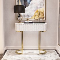 천연 대리석 골드 프레임 벨벳 콘솔 화장대, Green100X35X75CM
