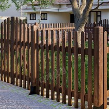 원목 펜스 간편설치 울타리 마당 정원 가드닝 난간 휀스 담장 옥상 야외 전원주택 디자인 안전 데크 실내 난간대 펜션 보안 단독주택 파티션 화단 잔디, 길이 150x높이 80 로들리 브라운