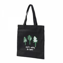 기타 지퍼 포켓 데일리 에코백(블랙) 보조수납 캔버스가방