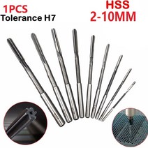 리머 확공기 1Pcs 2/3/4/5/6/7/8/9/10mm 섕크 HSS 기계 H7 스트레이트 샤크 척 밀링 커터 금속 보어 가공 공구, 10mm