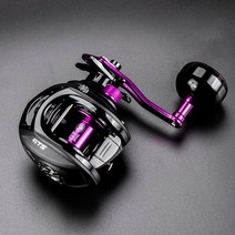 jitai baitcasting 낚시 릴 스테인레스 스틸 12bbs 92mm 확장 핸들 손잡이 8kg 탄소 섬유 드래그 carretilha 코일 휠, 12, 왼손, 보라