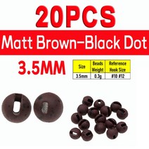 빙어낚시 견지낚시 얼음낚시 WIFREO 20pcs 플라이 낚시를위한 점 눈을 가진 금속 구멍을 뚫은 텅스텐 구슬, 28 20pcs 3.5mm MBBD