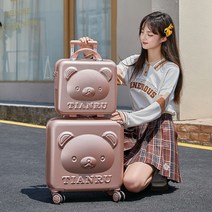 ZZJJC 20인치 캐리어 여성 탑승 캐리어 완바퀴 달린 여행 캐릭터 크기 암호함