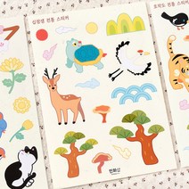 민화샵 한국 문화 전통 스티커1064816, 사군자 TDPPP0583