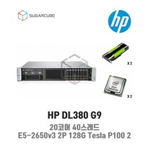 중고서버 딥러닝 HP DL380 G9 E5-2650v3 2P 128G 테슬라 Tesla P100 2EA 8 SFF