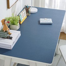 한샘 티오 책상보호덮개 양면 가죽 책상 데스크매트, 화이트/화이트