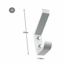 RT 실내 생활 소품 심플 벽고정 알루미늄 옷걸이 소, 단품, 단품