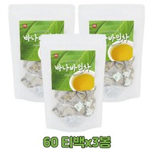바나바차수제볶은 바나잎 바나바나잎차 심신안정 차 카페인없는 물대신 바나바잎티백차 바나바잎차 베트남차 물대신마시는차, 3개, 60g