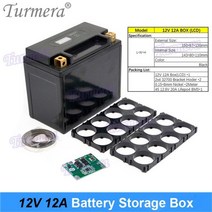 인산철파워뱅크 Turmera 12v 12ah 14ah 배터리 저장 상자 4s 20a bms 2x4 홀더, 브래킷 LCD BMS