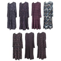 겨울 실내복 플라워 패턴 아줌마 원피스 엄마 할머니옷 원피스잠옷