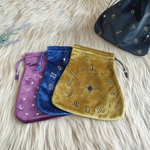 타로 카드 파우치 타로카드 마술 용품 보관 수납, 3. 달과별 파우치, 퍼플