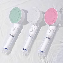물쎈 블라썸 3기능 정수필터 샤워기+필터2개, 핑크