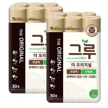 삼정 3겹 그루 오리지날 무표백 화장지 30M30롤2팩, 단품