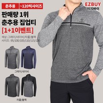 [이지바이] (1+1) 남성 스트라이프 집업티_네추럴핏 부드러운 춘추용 집업 티셔츠 / 95~115사이즈까지 빅사이즈_신축성 좋은 줄무늬 티셔츠_작업복 출근복 등산복 운동복