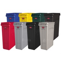 러버메이드 벤티드 슬림짐 휴지통 뉴슬림짐세트/60L 80L 분리수거 쓰레기통, 뉴슬림짐 87L, 빨강