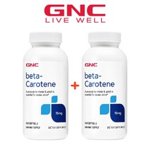 (1+1) 지엔씨 GNC 베타카로틴 15mg 비타민A Beta Carotene 안티옥시던트 360소프트젤 2팩