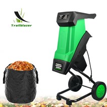 파쇄기 분쇄기 목재 톱밥 전기 나뭇잎 부시 뿌리 나무 2400W 고전력 정원 도구, 한개옵션0