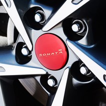 쏘나타 DN8 레터링 휠캡 커버 외부 액세서리 몰딩 파츠 익스테리어 튜닝 용품, A타입-블루(4P)