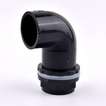 물탱크피팅 블랙 I.D 20 ~ 50mm PVC 파이프 스트레이트 수족관 어항 조인트 홈 DIY 물 공급 튜브 드레인, 03 Style 2_05 Inner Dia 50mm